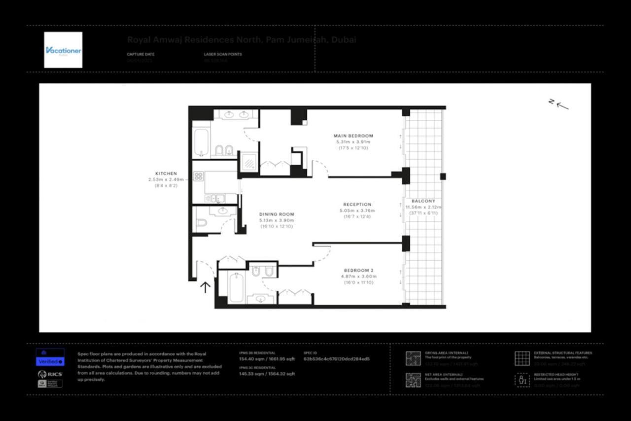 Royal Amwaj Residences North - Vibrant Two Bedroom Dubai Luaran gambar